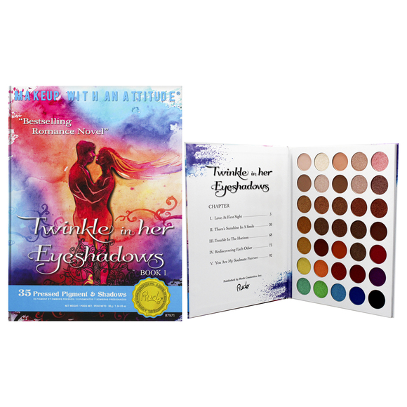Twinkle In Her 35 Eyeshadows Palette- Book 1 by Rude Cosmetics-1.34oz Eye Shadow - Picture 1 of 4